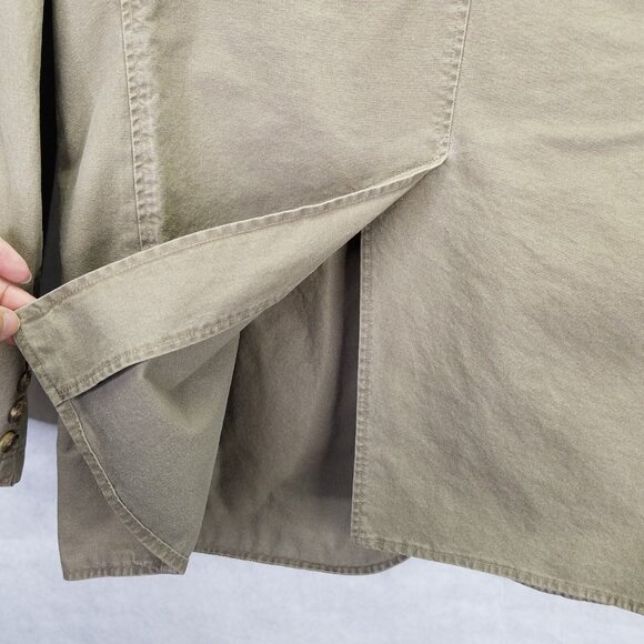 LL Bean Sport Coat Mens 40R Khaki Safari 2 Button Cotton Unlined Blazer Jacket - Picture 11 of 16